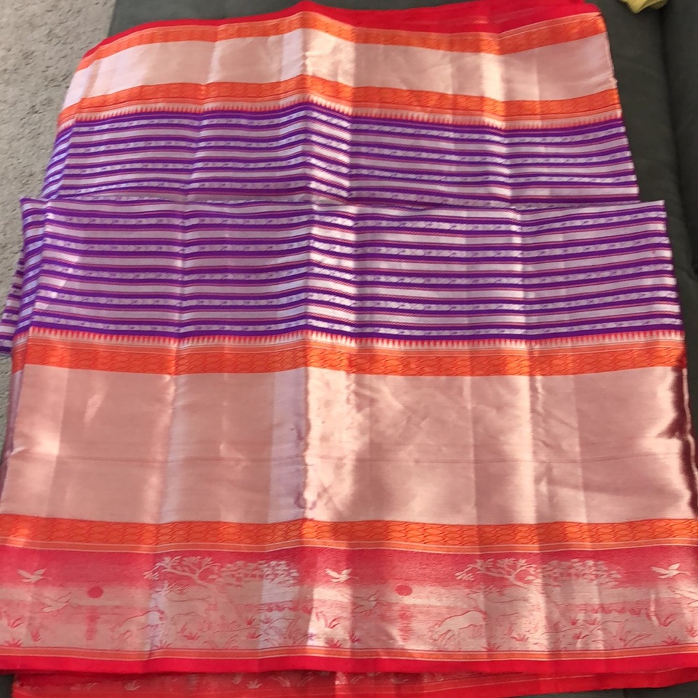 South Indian Silk Saree,NOT NEW, USED, LIKE NEW - Picture 4 of 5